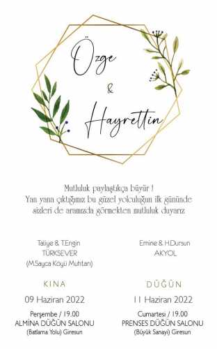 Düğün - Özge TÜRKSEVER & Hayrettin AKYOL (11.06.2022)