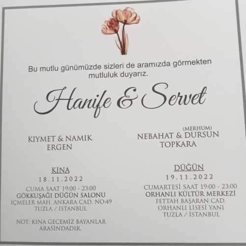 Düğün - Hanife ERGEN & Servet TOPKARA (19.11.2022)