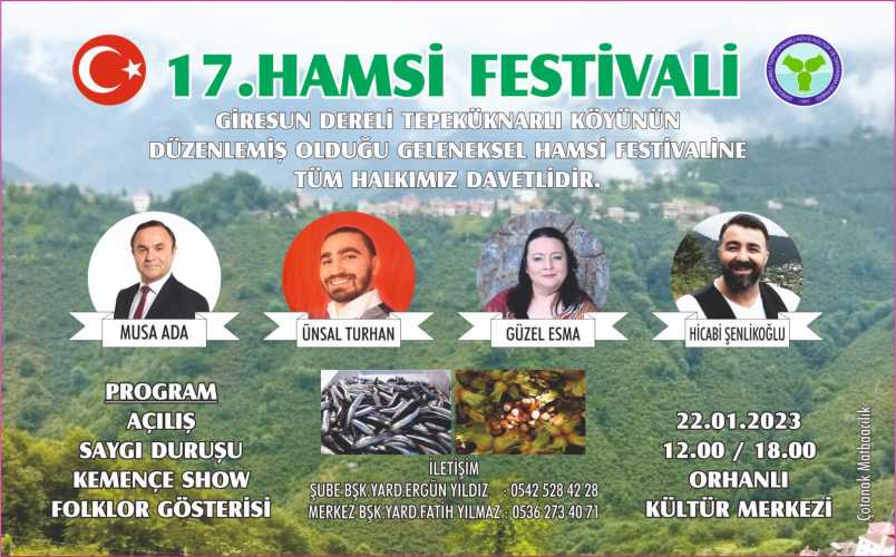 Tepeküknarlı Köyü 17. Hamsi Festivali 22 Ocak 2023