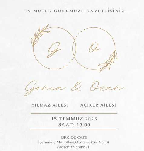Nişan - Gonca YILMAZ & Ozan AÇIKER (15.07.2023)