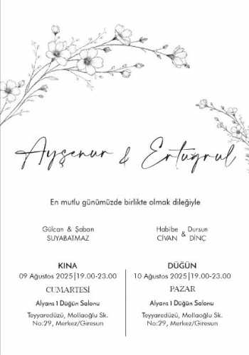 Düğün - Ayşenur SUYABATMAZ & Ertuğrul DİNÇ (10.08.2025)